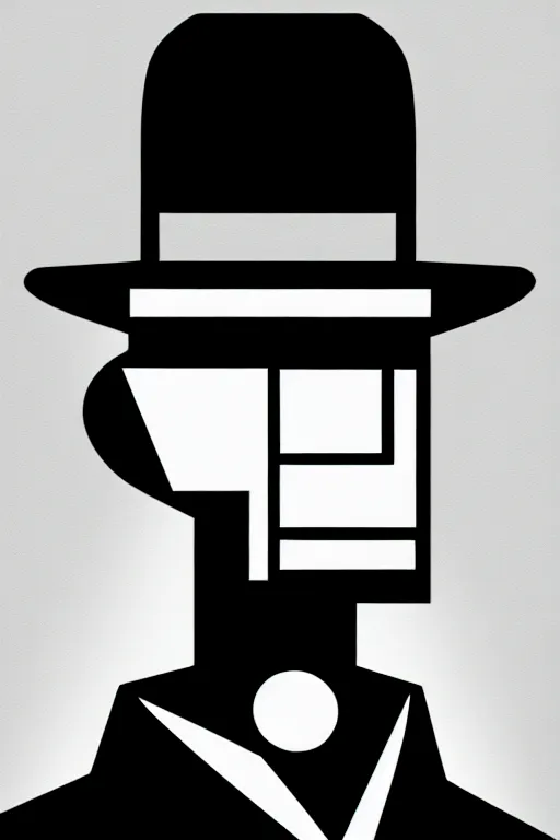 Image similar to portrait of noir robot detective