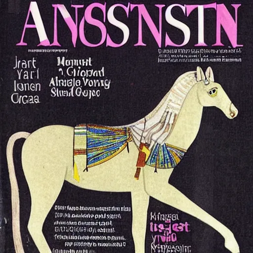 Prompt: a tiny horse made out of crystal in ancient egypt, cover of cosmopolitan magazine