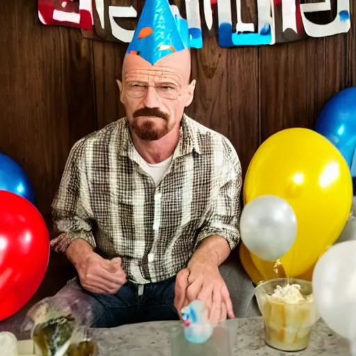 Image similar to birthday party photos of walter white