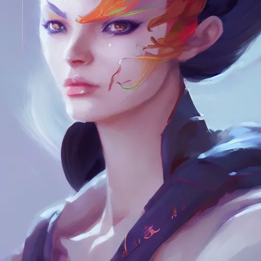 Image similar to a portrait of a beautiful ninja, by pete mohrbacher and wlop and artgerm and guweiz and ilya kuvshinov, digital art, highly detailed, intricate, sci - fi, sharp focus, trending on artstation hq, deviantart, unreal engine 5, 4 k uhd image