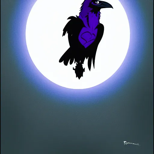 Prompt: an full-height portrait of Raven from the teen titans, digital art