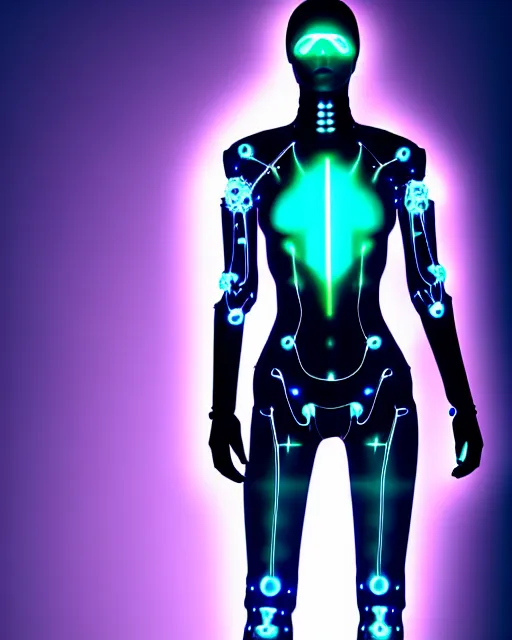 Image similar to human cybersuit goddess, bio-mechanical bio-luminescence, neurons, nerve cells, cinematic, rim light, hyper realism, high detail, masterpiece, high fashion