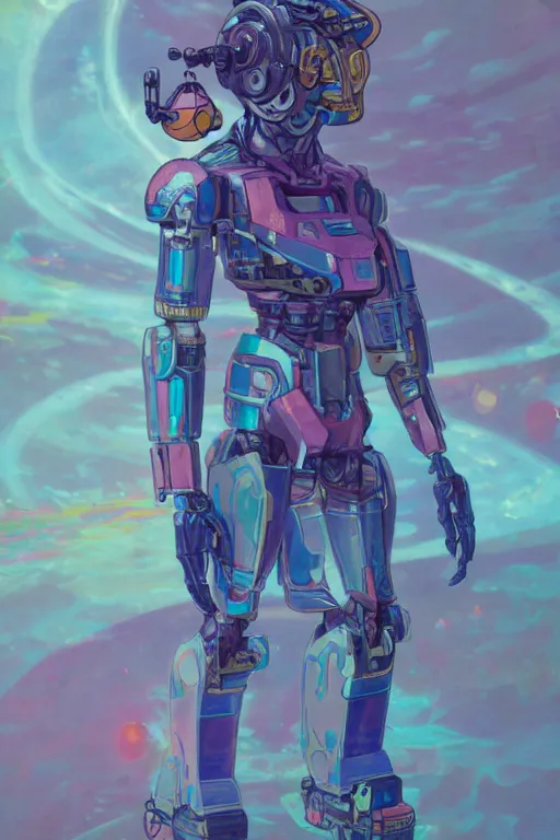 Image similar to a full body portrait of Autobot Rung!!!, seapunk Mecha , vaporwave , digital art, artstation, by WLOP, Ilya repin, alphonse mucha., Very highly detailed 8K, octane, Digital painting, the golden ratio,