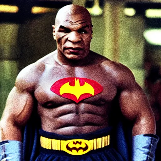 Prompt: Mike Tyson as Batman