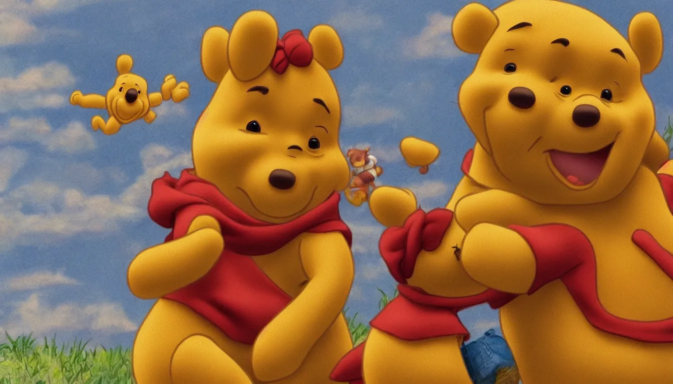 Prompt: realistic depiction of Winnie the Pooh, photorealistic, cinematic