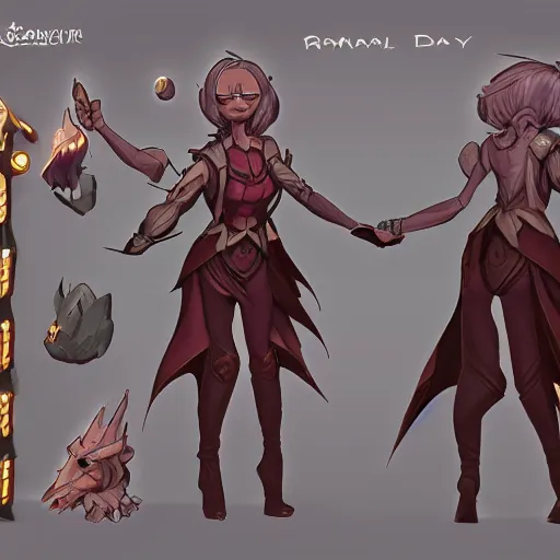 Image similar to a magical character, comic book design, cosplay, RPG, character design, character reference, character sheet, artstation