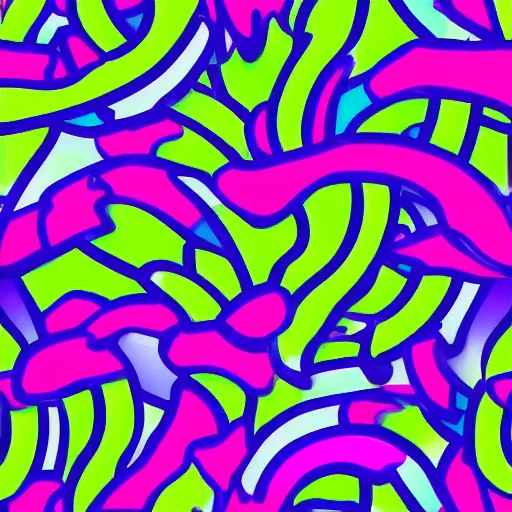 Prompt: smooth and very detailed neon pattern