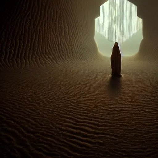 Prompt: colour aesthetic highly detailed photography scene arakis from dune ( 2 0 2 1 ) by alejandro hodorovski and denis villeneuve and gregory crewdson style characters with very highly detailed faces. with many details by andrei tarkovsky and caravaggio in sci - fi style. volumetric natural light hyperrealism photo on dsmc 3 system