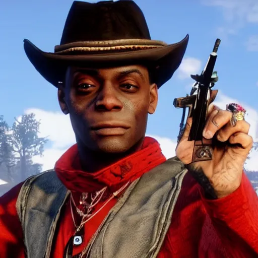 Image similar to soulja boy in red dead redemption 2