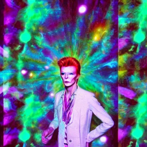 Prompt: David Bowie on lsd