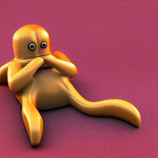 Prompt: slug man, vhs, 3 d render, demoscene