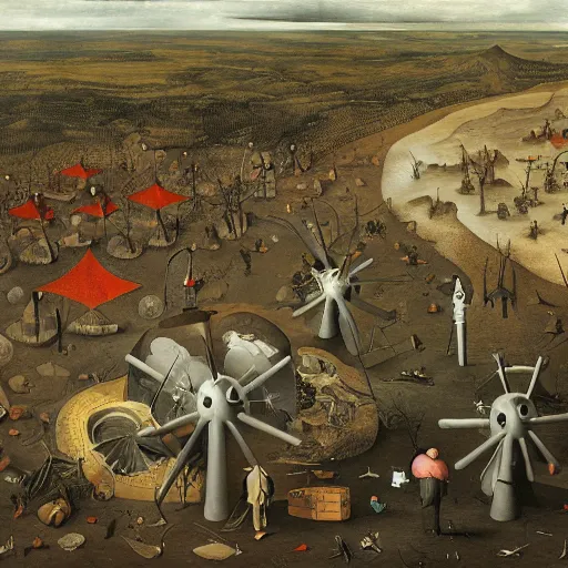 Image similar to the atomic age, detailed illustration surrealism by dariusz klimczak pieter bruegel