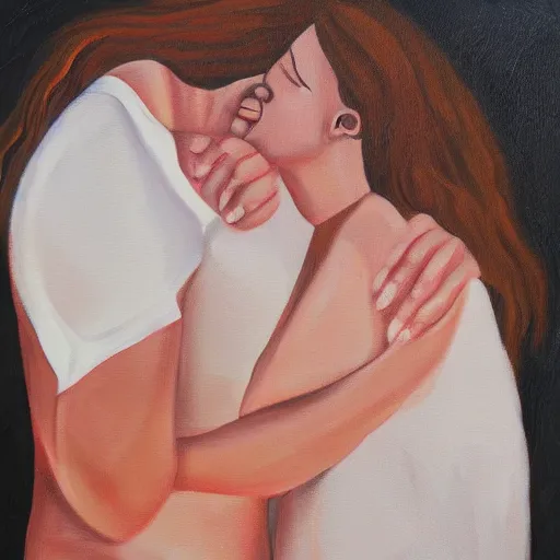 Image similar to the real life love, sad, confusing, brutal, oil on canvas, by Kennedy Kalil