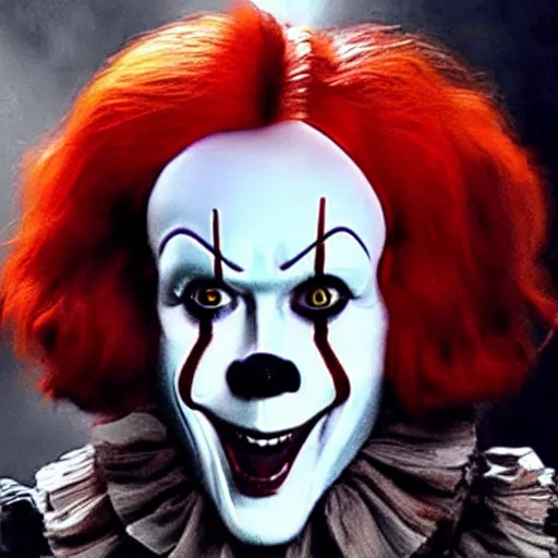 Image similar to jared leto as pennywise