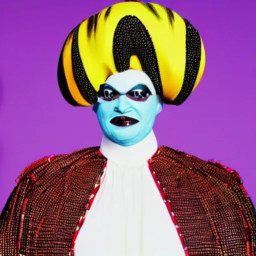 Prompt: photo of leigh bowery new costume