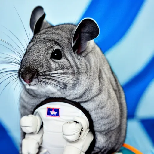 Image similar to chinchilla in a astronaut suit