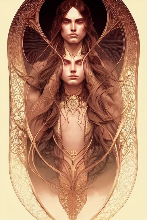 Image similar to symmetry!! intense fanart of acotar protagonist, intricate, elegant, highly detailed, my rendition, digital painting, artstation, concept art, smooth, sharp focus, illustration, art by artgerm and greg rutkowski and alphonse mucha