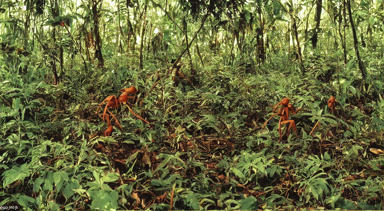 Prompt: human ant in the jungle, by the best photographer of national geographic, scientific photo, hight quality, realistic light, kodachrome 6 4, hiperdetailed