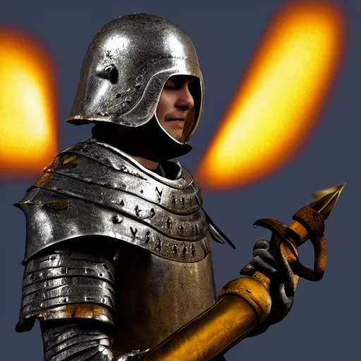 Prompt: medieval coin warrior, 4 k, studio lighting, flickr