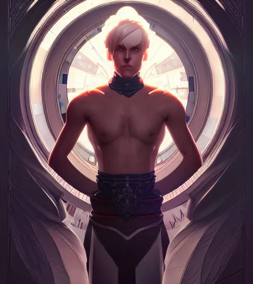 Image similar to symmetry ( anders from dragon age ) ultra detailed, intricate, dynamic lighting, digital art, anime, digital painting, art station, wlop, sharp focus, illustration, art by artgerm and greg rutkowski and alphonse mucha