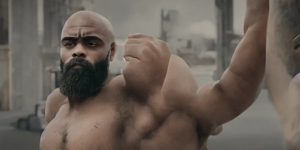 Image similar to kaaris slavsquating, natural lighting, realistic, cinematic, close shot, stolen footage, octane render