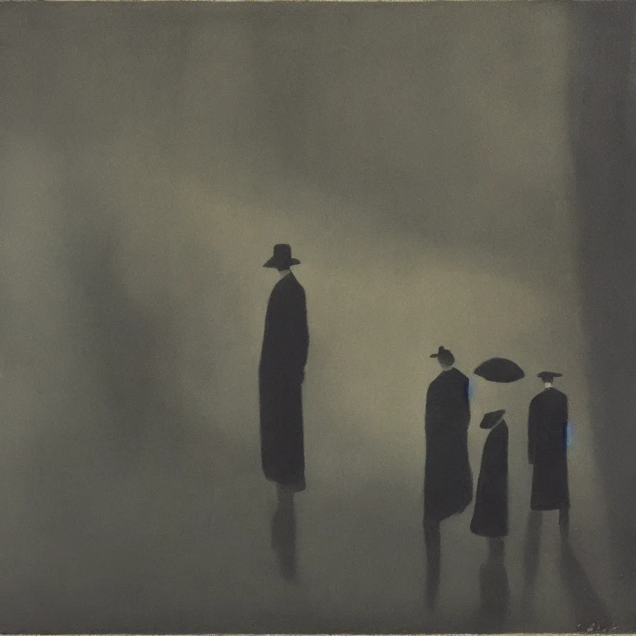 Image similar to artwork about time dragging on for too long, by leon spilliaert. atmospheric ambiance. depth and perspective. foggy.