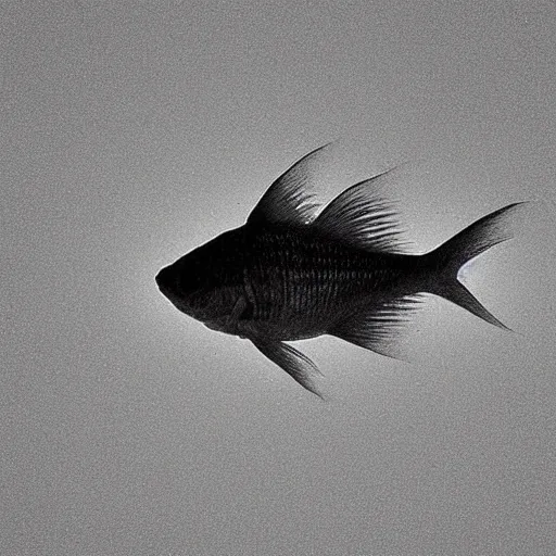 Image similar to “a small fish in dark water scary setting”