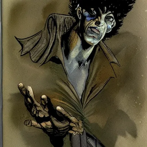 Image similar to the sandman illustrated by dave mckean