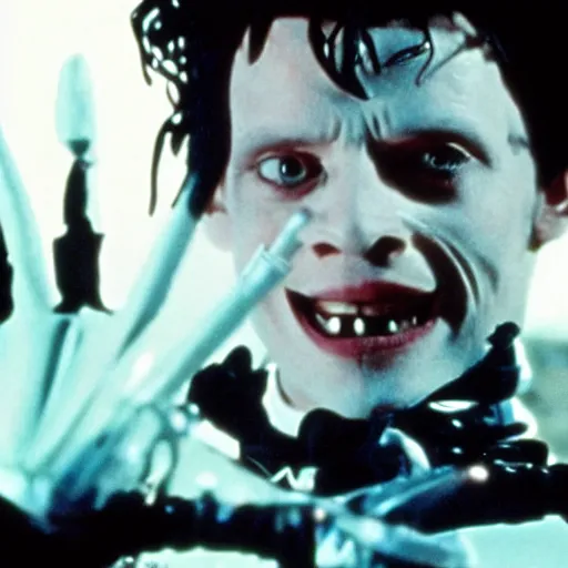 Image similar to a still of Edward ForkHands, in the film Edward Scissorhands