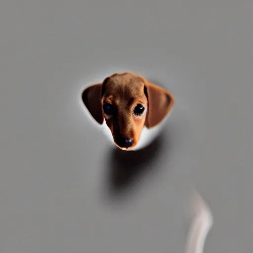 Image similar to microscopic dachshund, microscope photography