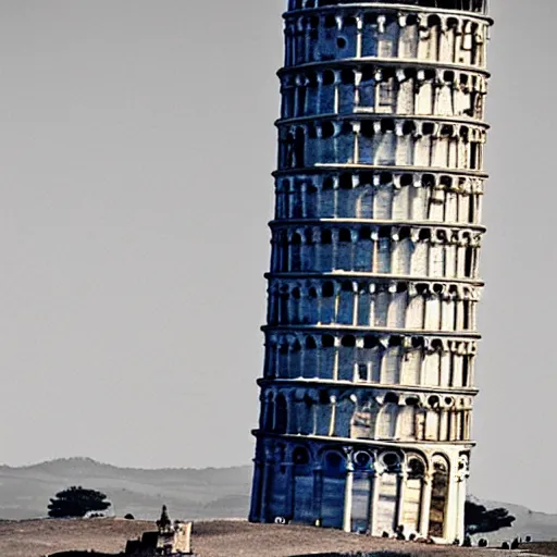 Prompt: tower of pisa on the moon