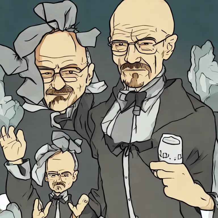 Image similar to walter white as a touhou character