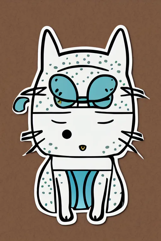Prompt: Kawaii Cat, sticker illustration, high quality, high resolution.