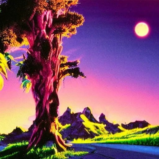 Prompt: 80s landscape photo, ET, goonies, retrowave, synthwave