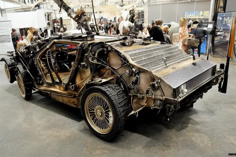 Image similar to steampunk 1 9 2 2 delorean