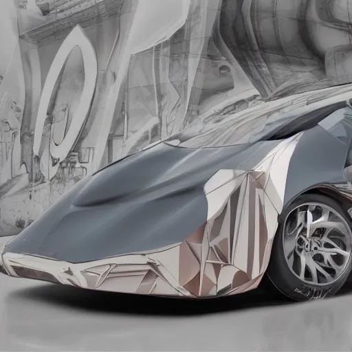 Prompt: car Ash Thorp khyzyl saleem car : medium size: on the coronation of napoleon: in oil liquid : 7, u, x, y, o graffiti big size forms: Kazimir Malevich big size forms : zaha hadid architecture big size forms: brutalist medium size forms: ultra realistic phtotography, keyshot, unreal engine 5, high reflections oil, liquid high glossy, high specularity, ultra detailed, 4k, 8k, 16k