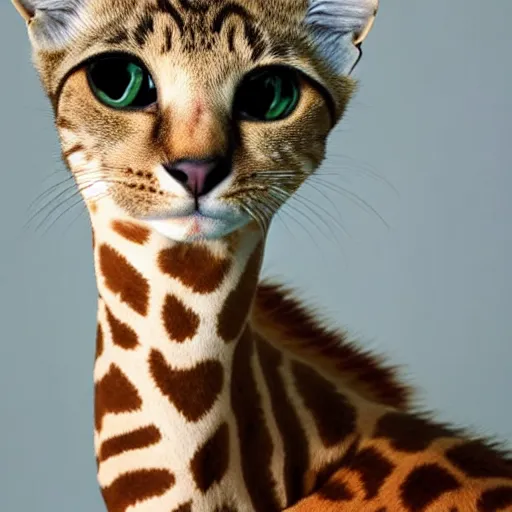 Image similar to cat giraffe hybrid