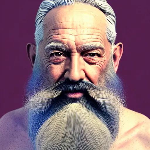 Prompt: hyperrealistic mixed media painting of stunning old man with glorious beard, stunning 3d render inspired art by P. Craig Russell and Barry Windsor-Smith, perfect facial symmetry, dim volumetric lighting, full full full full face face face face face 8k octane beautifully detailed render, headpiece headpiece headpiece, post-processing, portrait, extremely hyper-detailed, intricate, epic composition, brown brown brown eyes eyes eyes eyes, realistic realistic realistic eyes, cinematic lighting, masterpiece, trending on artstation, detailed detailed detailed, masterpiece, stunning