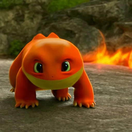 Image similar to charmander as a human man, movie still, cinematic, photorealistic, extreme detail, sharp focus, 8 k, intricate, hyper detailed, realistic, cinematic lighting