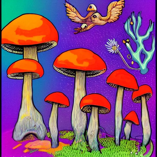 Image similar to mushrooms psilocybin psychedelic