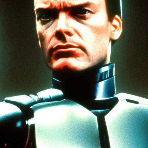 Image similar to Michael Keaton as Robocop