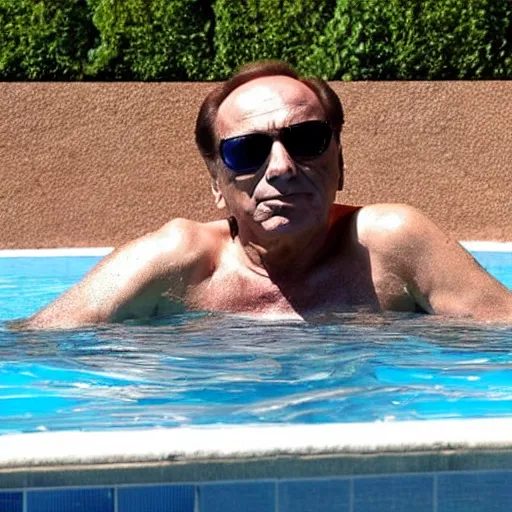 Image similar to berlusconi in the pool