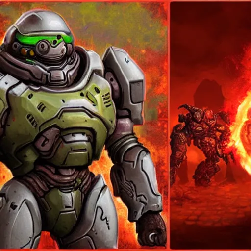 Image similar to doom slayer as a hamster, doom eternal, doom guy