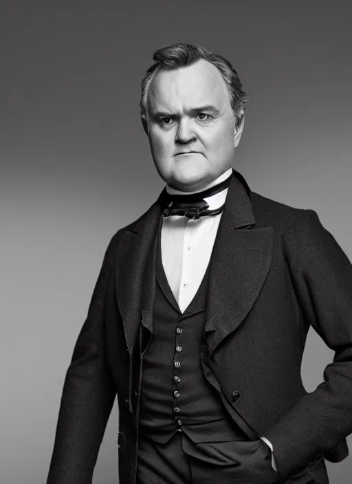 Prompt: portrait of hugh bonneville as a victorian gentleman, highly detailed, cinematic lighting, close up, volumetric, realistic, photograph by elliott & fry