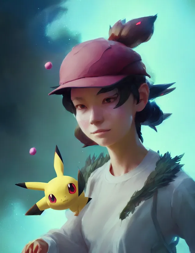 Image similar to a beautiful portrait of a female pokemon trainer. character design by cory loftis, fenghua zhong, ryohei hase, ismail inceoglu and ruan jia. artstation, volumetric light, detailed, photorealistic, fantasy, rendered in octane