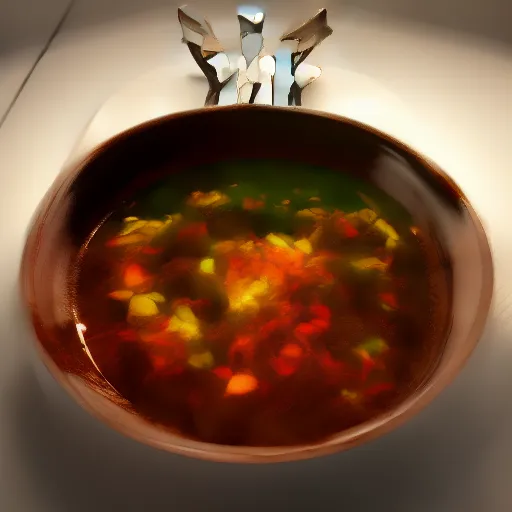 Image similar to hey there's a portal in my soup! 3d render, unreal engine 5, artstation award winner, ray tracing rendering, fantasy