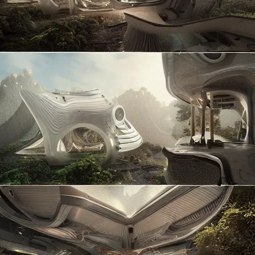 Prompt: futuristic houses in crazy locations, ultra realistic, concept art, intricate details, eerie, highly detailed, photorealistic, octane render, 8 k, unreal engine