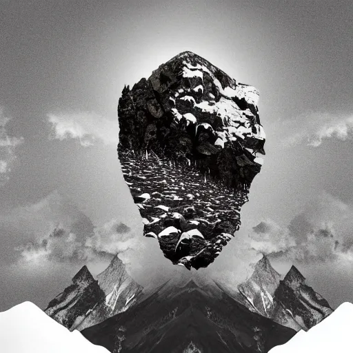 Image similar to Mountain that is in the shape of Kanye West's head