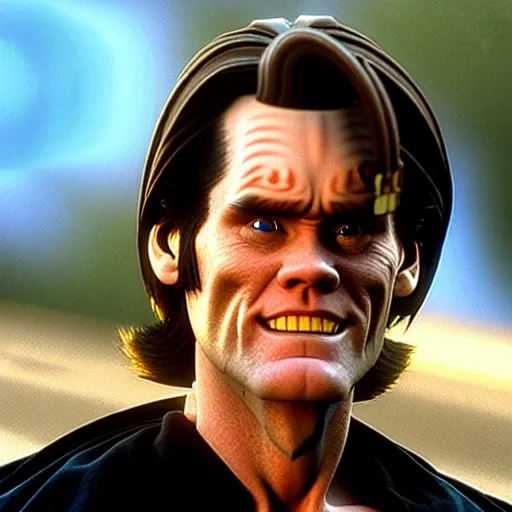 Image similar to Jim Carrey as Anakin Skywalker, still