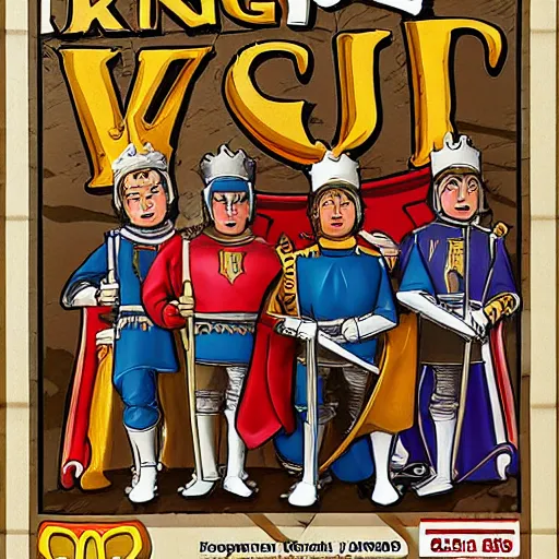 Image similar to king author and the knights of mcdonalds, highly detailed, high quality, high resolution